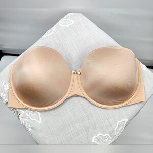 Vanity Fair Seamless Nude Molded Cups Strapless With‎ Optional Straps Bra 40D
